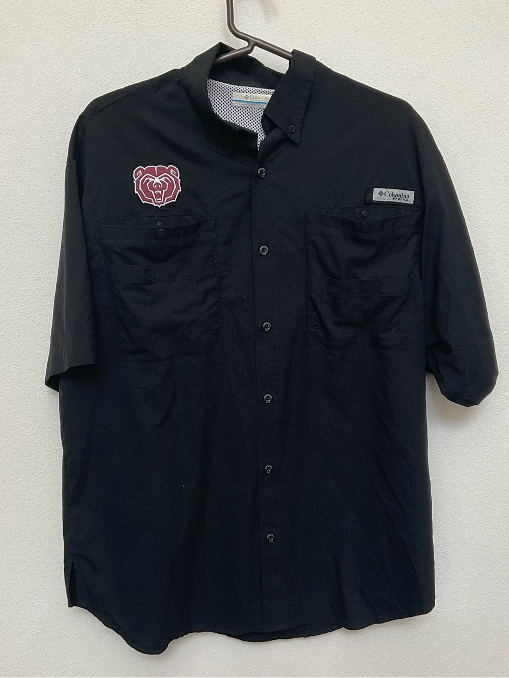 Columbia PFG Missouri State Short Sleeve Button Down Outdoor Camp Shirt Size M